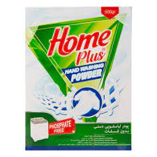 هوم پلاس پودر رختشویی بدون فسفات 500گرمی