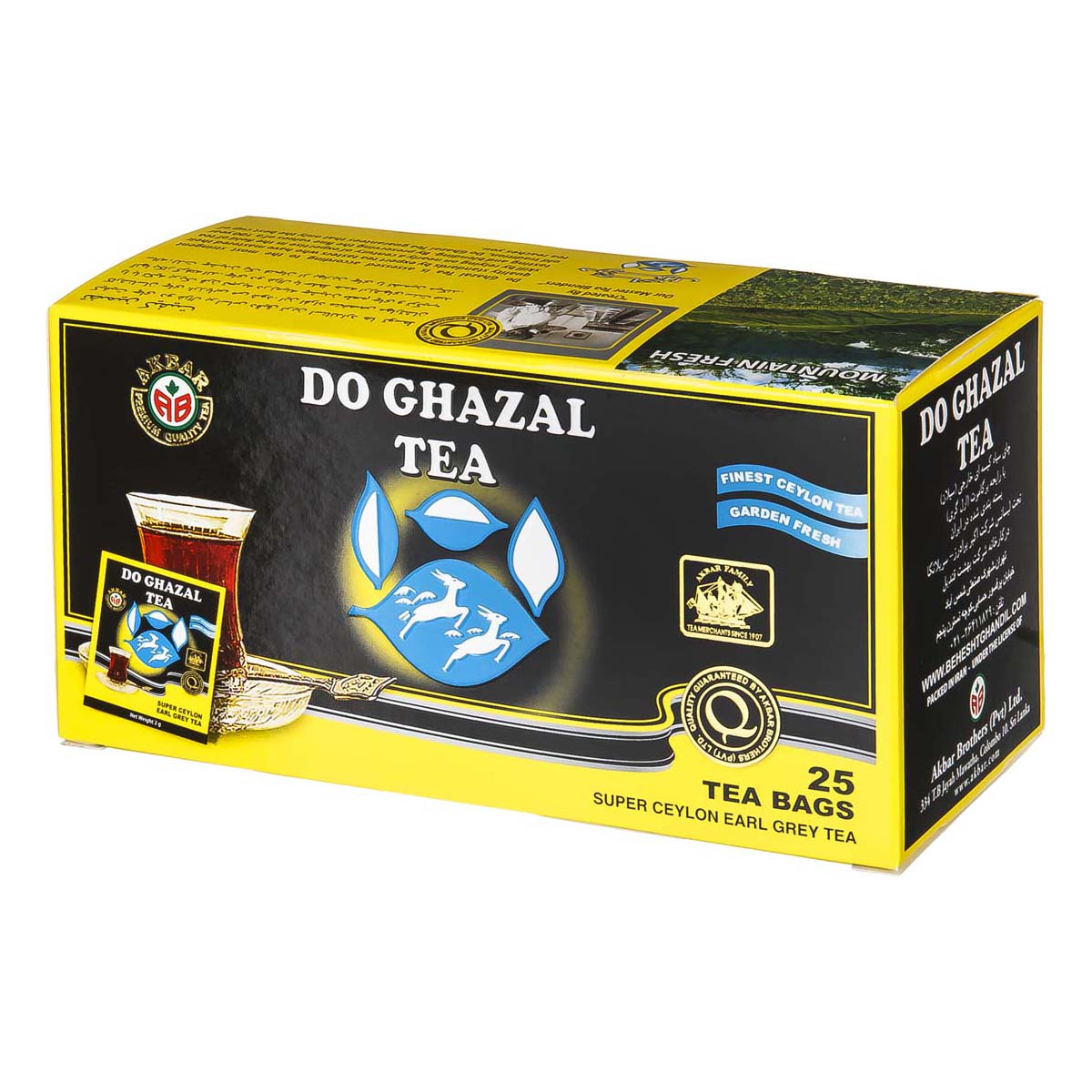 دوغزال چای کیسه ای عطری 25ع