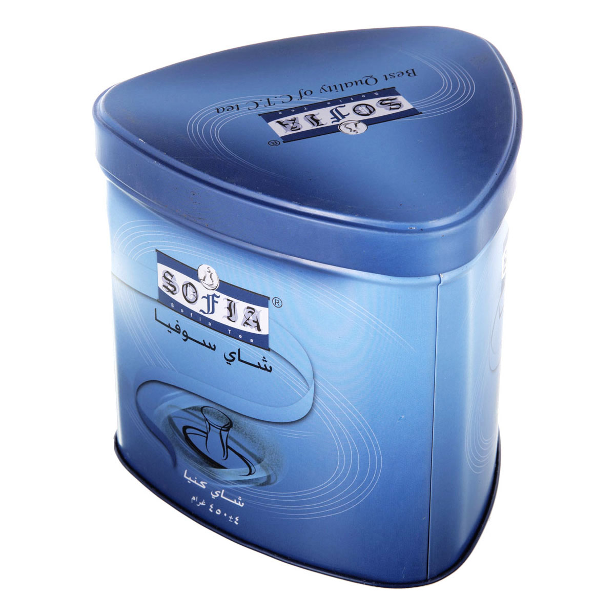 سوفیا چای فلزی سه گوش آبی 450گ
