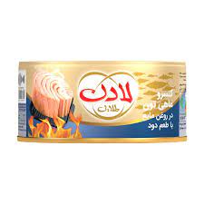 لادن طلایی کنسرو تن ماهی دودی 180گ